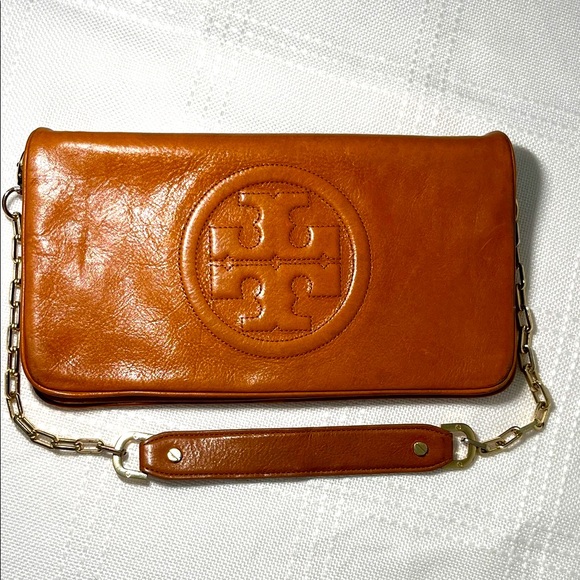 Tory Burch Handbags - Tory Burch Brown‎ Leather Chain Shoulder Bag